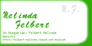 melinda felbert business card